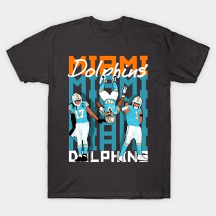 Tua tagovailoa x tyreek hill x jaylen waddle waddle - miami dolphins T-Shirt